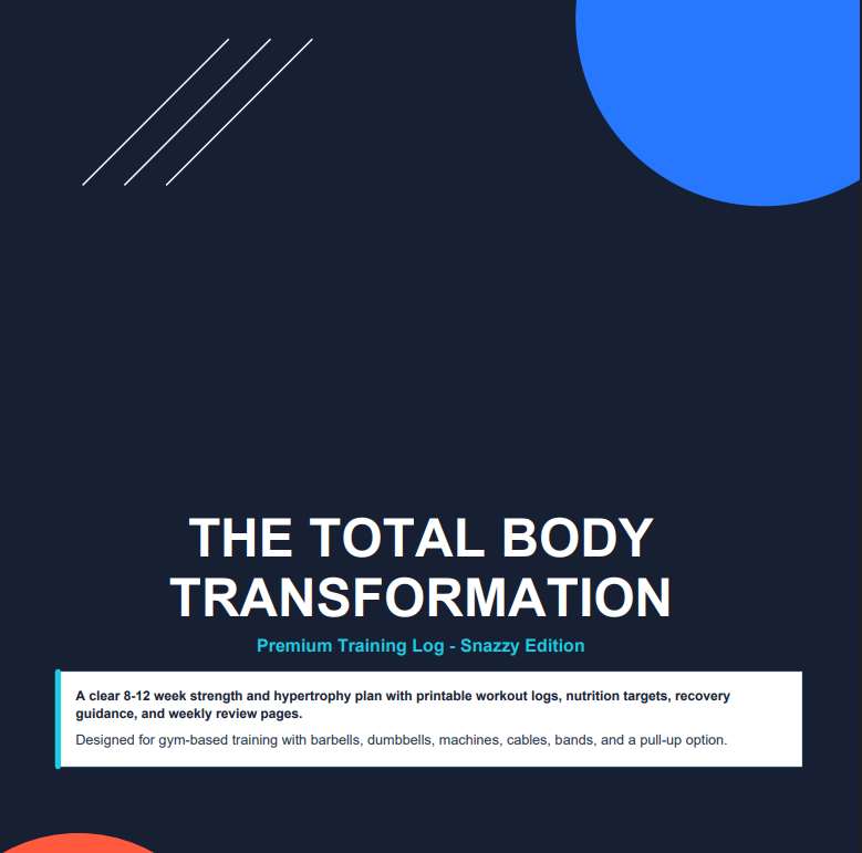 Whole body workout plan and planner for everyday of the week