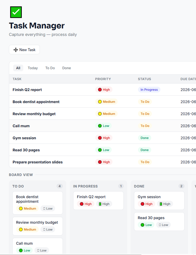Life os template app
